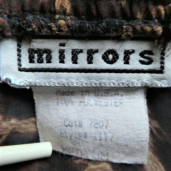 Vintage Skirt Animal Leopard Full Circle Sheer S M - Picture 5 of 7